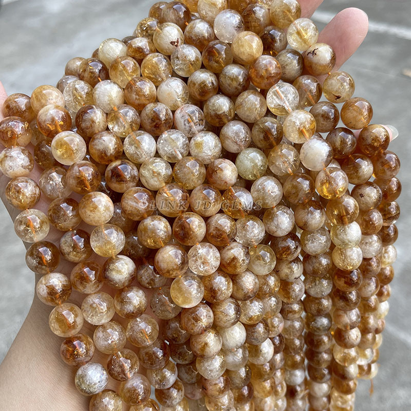 晶德珠宝 天然黄塔晶大颗粒散珠手工diy饰品配件半成品串珠批发|undefined