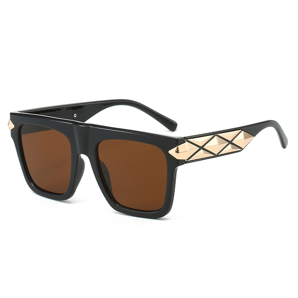 New Classic Large Frame Sunglasses for Men and Women, with A Trendy and Creative Retro Sunglasses. Instagram Style Fashionable High-end Glasses_voghion.com