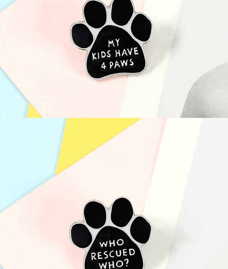 10g Weight Brooches Classification Holiday, Daily Occasion Alloy Material Letter, Paw Print Pattern Unisex Gender Enamel Design Cartoon Style Style Cartoon Style Pin Letter Paw Print Alloy Enamel Unisex Brooches 7