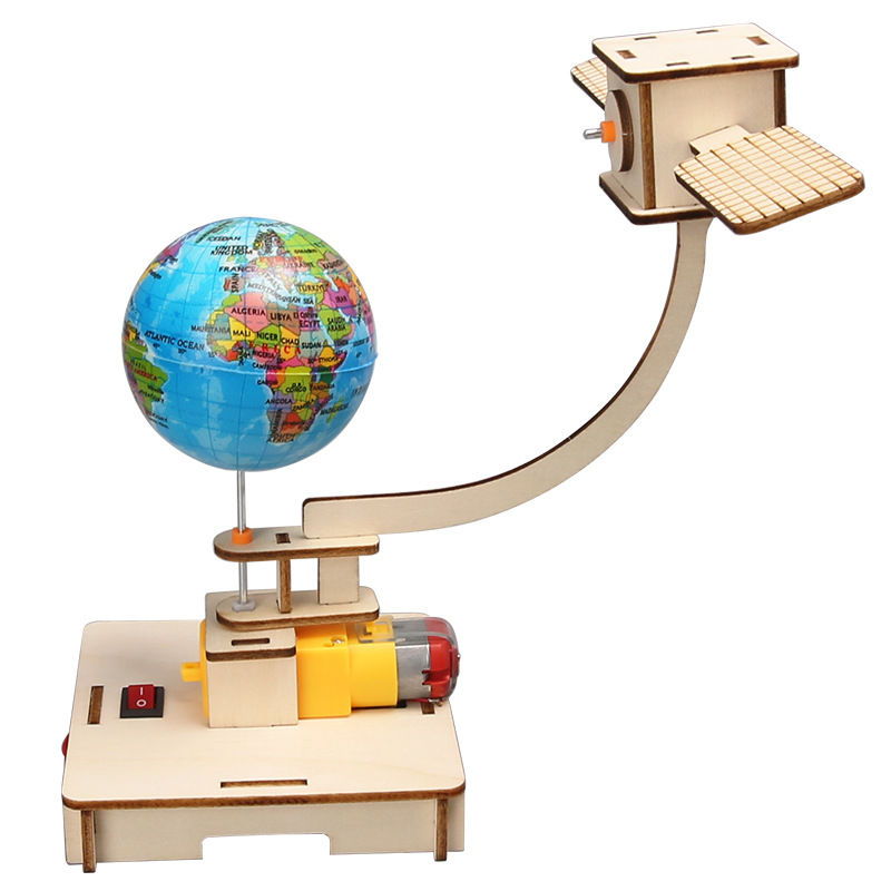 DIY aero-orbita rotatoria modelo de satélite espacial ciencia y tecnología pequeña fabricación de materiales hechos a mano ayuda de enseñanza de la estación espacial