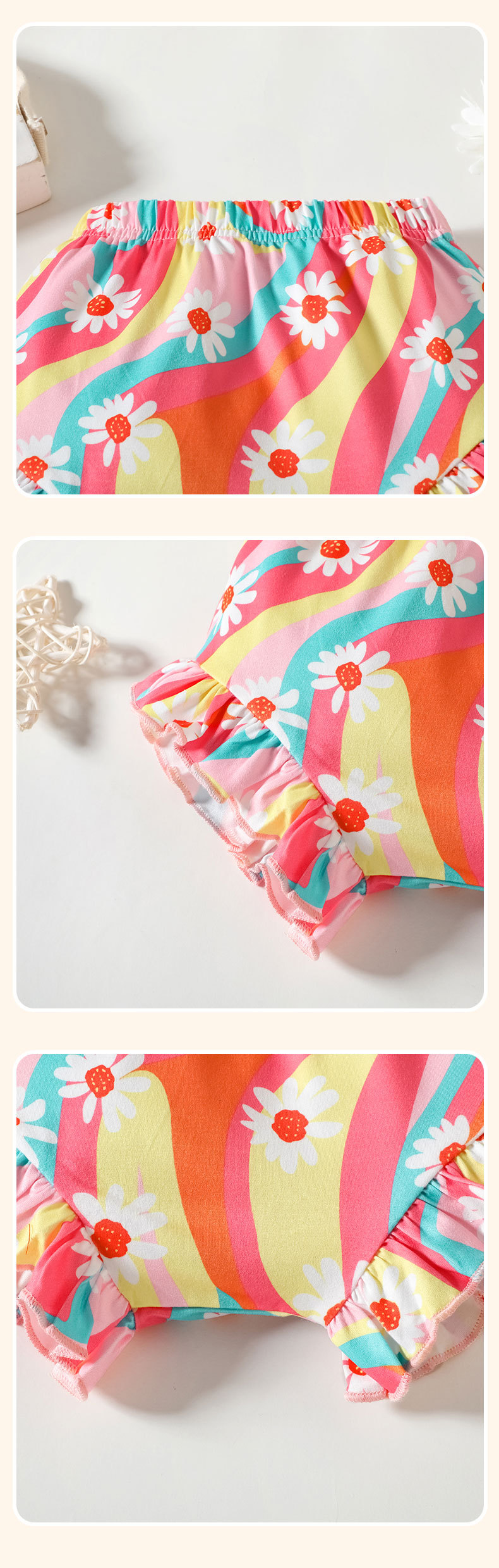Einfacher Stil Einfarbig Blume Baumwolle Baby Kleidung Sets display picture 1