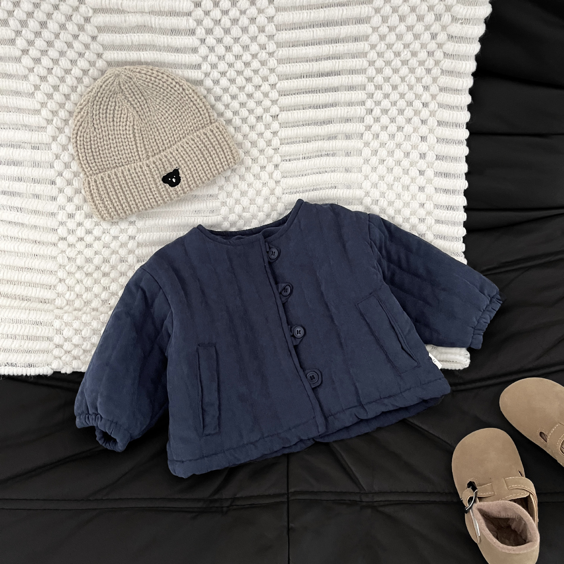 Bebés coreanos de invierno chaqueta de algodón nuevo estilo extranjero ropa de algodón gruesa para niños chaqueta de algodón caliente para niños
