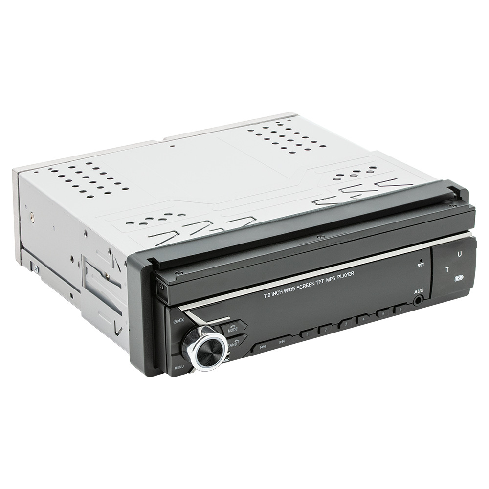 Pantalla retráctil manual de 7 pulgadas montada en MP5 inteligente montada en automóviles Bluetooth HD imagen de marcha atrás máquina de navegación del vehículo