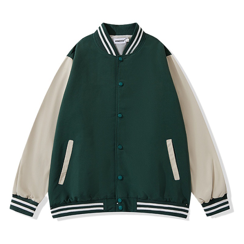 Spring and Autumn Fashion Brand Stitching Cardigan Baseball Suit Loose Couple Jacket Casual All-match Men's Jacket Outerwear Top