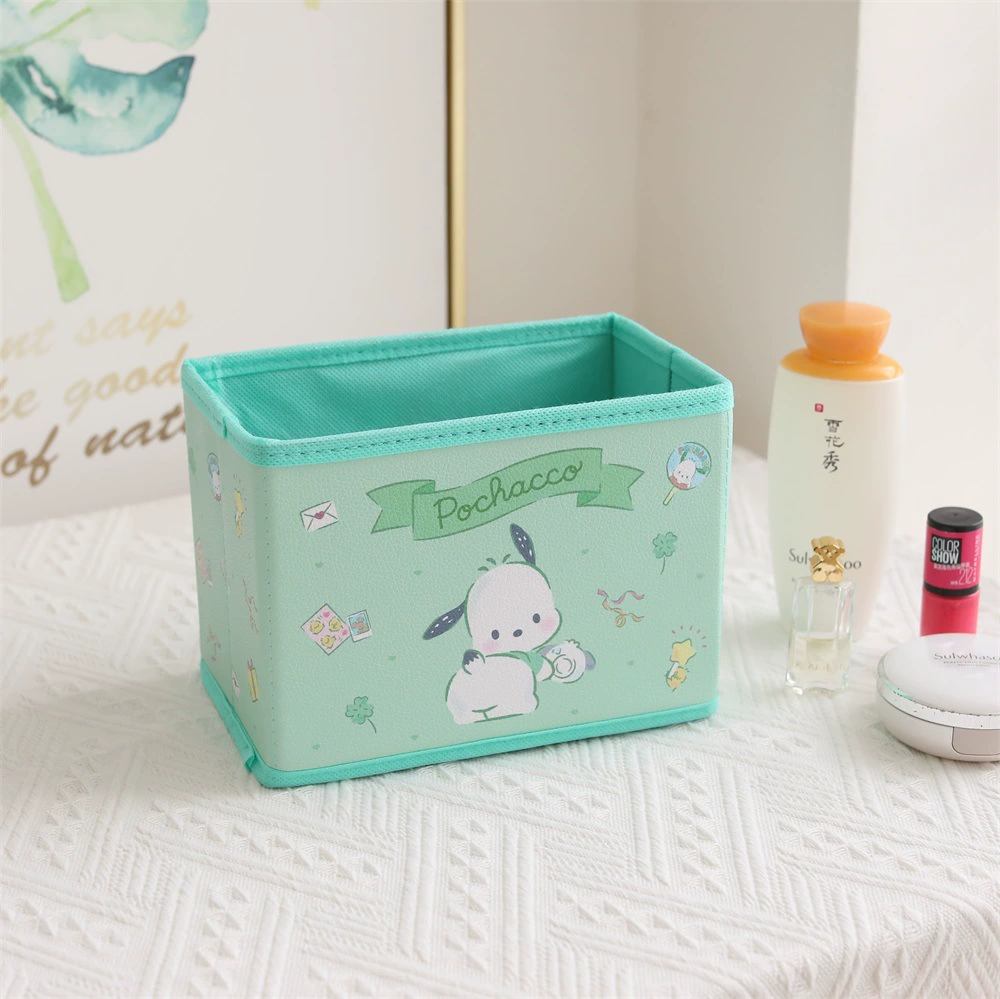 Cartoon cute polyurethane foldable storage box, stationery, accessory