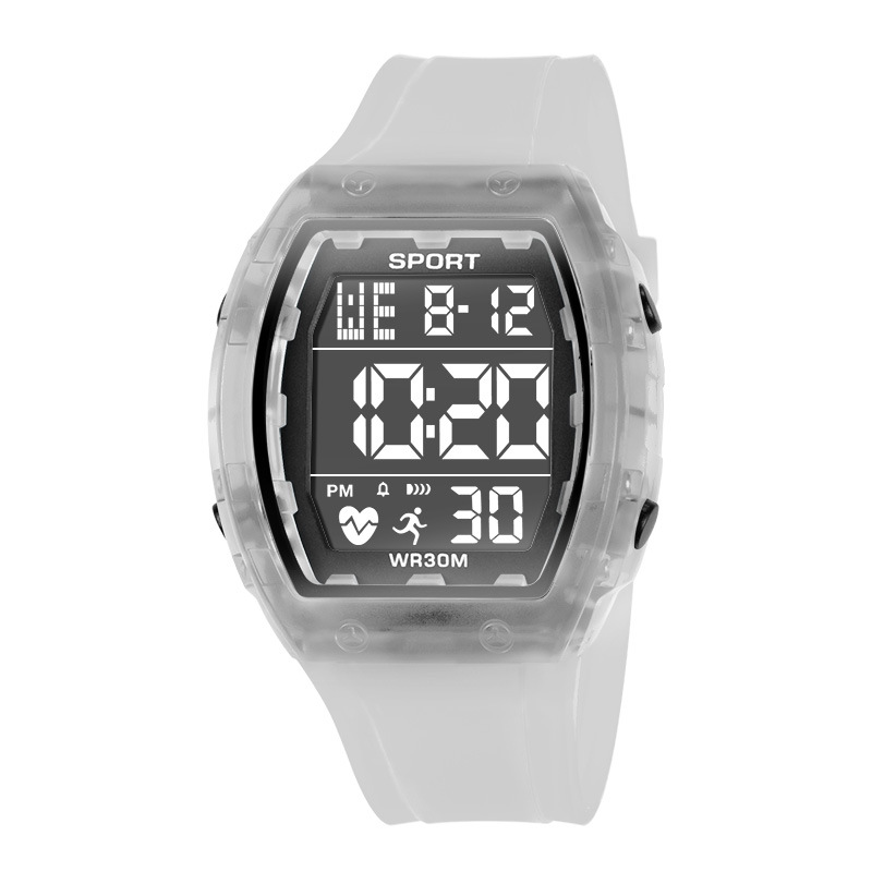 Cool gran pantalla barril de vino nocturna transparente reloj electrónico de alarma de cronómetro multifuncional para estudiantes reloj electrónico al por mayor