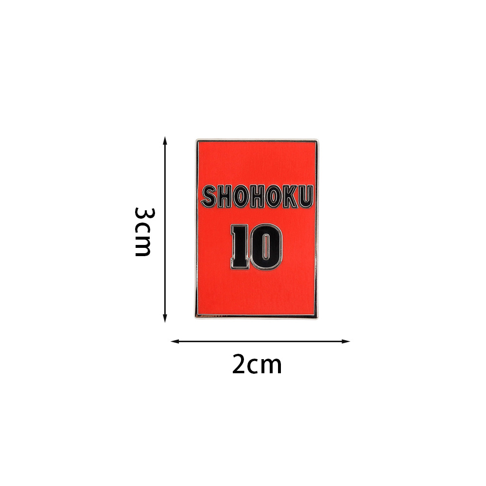 Jersey No10 Badge Anime Slam Dunk Sakuragi Hanamichi Enamel Pin Fan Gift Bag Hat Pocket Accessories