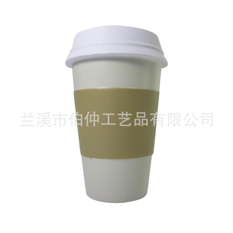 跨境商品咖啡杯食物造型PU压力球儿童挤压玩具 logo加印厂家直供