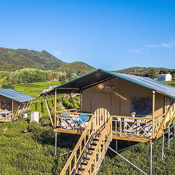 Campamento ecológico tienda de campaña de lujo Hotel campamento al aire libre camping tienda de campaña de lujo restaurante lugar escénico