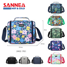 SANNE手提儿童卡通午餐包 大容量学生外出带饭手提保温包保鲜冰包