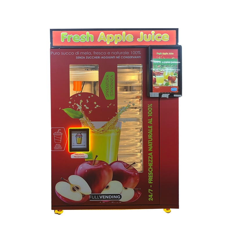 Factory Direct Sales of Smart Apple Juice Vending Machines with Automatic Pulp Separation, Online Cleaning, and Ozone Sterilization