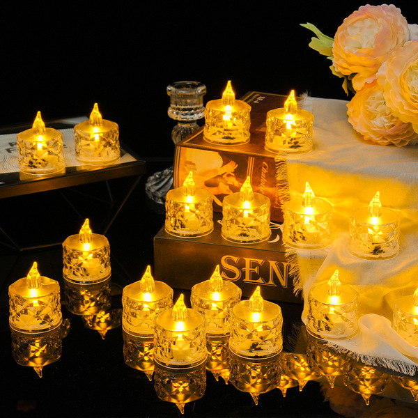 Transparent electronic acrylic candle