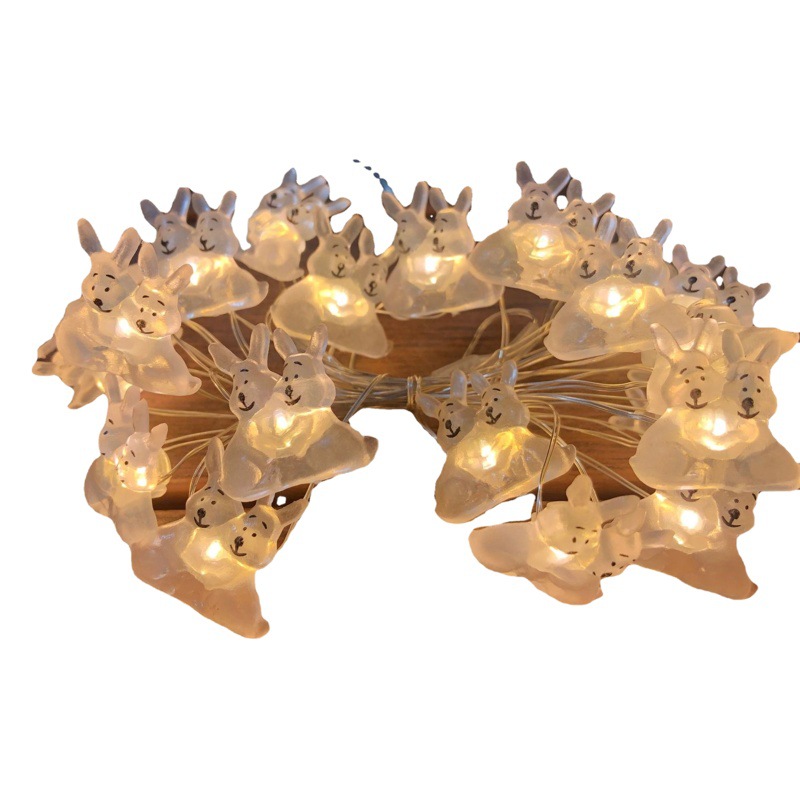 LED lámpara de modelado de alambre de cobre de Pascua Zanahoria Conejo pollo Lámpara Luminosa cadena Lámpara decorativa lámpara de alambre de cobre cadena lámpara de color