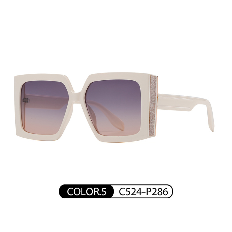 Nuevas gafas de sol polarizadas de Internet celebridad gran marco de alta calidad gafas de sol TR7550 caja de color rosa gafas de sol a prueba de UV