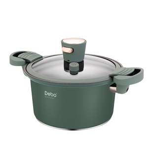 Deplatinum high-grade stainless steel household micro-pressure pot high-looking maifan stone color safety pressure cooker non-stick easy-to-wash soup pot
