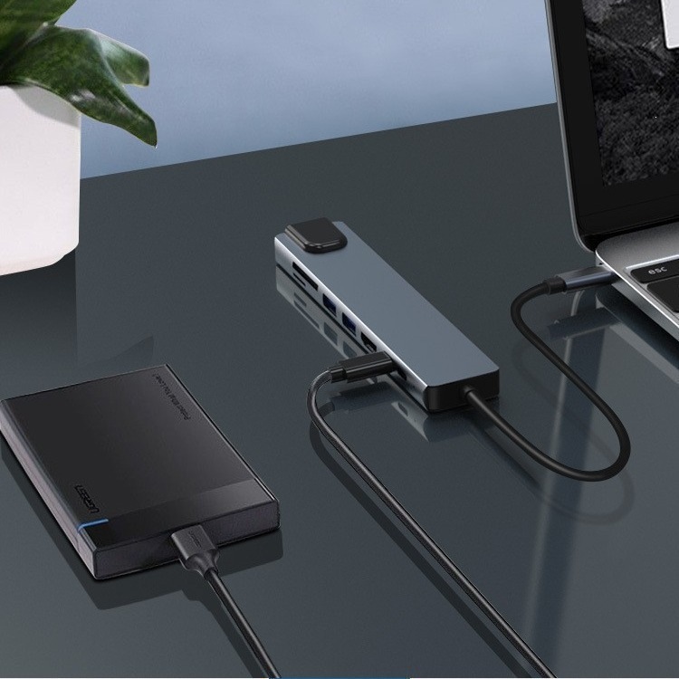 Ocho en uno tipo-c docking multifunción divisor de línea para puerto de red de computadora móvil HDMI hub USB docking image 4