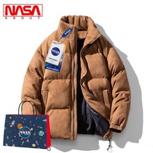 NASA联名麂皮绒美式棉服男潮牌高街宽松风冬季立领羽绒棉衣外套潮