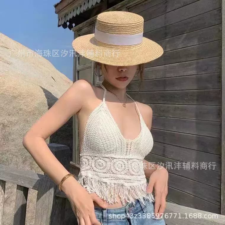 Модная топик для пляжа с чашечками, купальник, многоцветные накладки на грудь, красивая спина