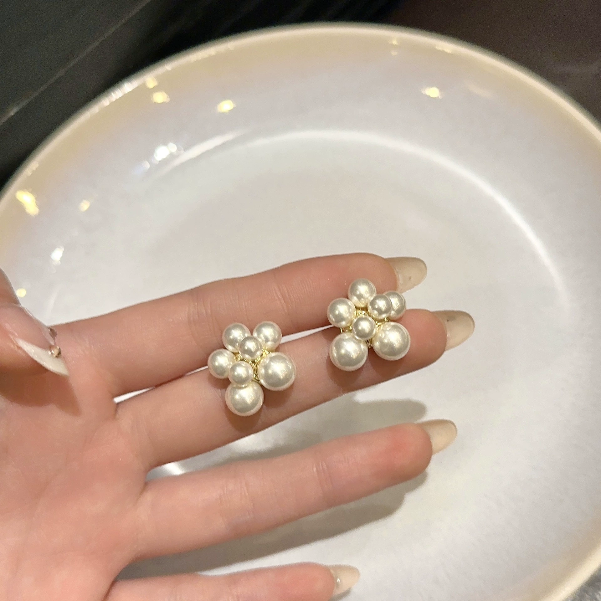 Ретро серьги жемчуг, образец серебро 925, стиль Франции, стиль Chanel