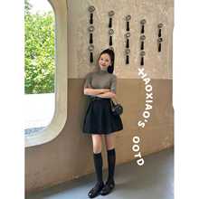 高级感气质套装裙女秋季纯色卡通中袖针织衫半身裙两件套