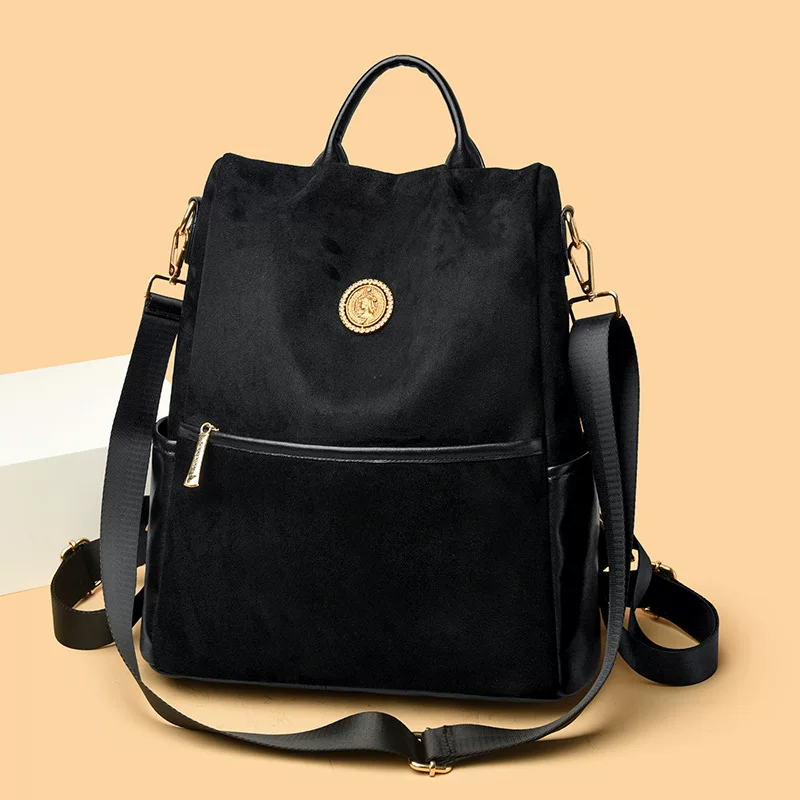 Polyurethane Backpack, Spacious Shoulder Travel Bag, Stylish Leisure Tote, Adjustable Strap