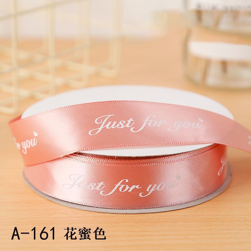 Cinta inglesa de 2,5 cm de poliéster con embalaje de arco de regalo para hornear Cinta de regalo cinta de embalaje de flores al por mayor