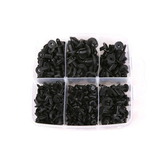 Cross-border supply 650PCS box packed spring clips 24 sizes nylon rivets car bumper fixing fasteners clips