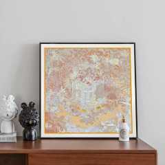 Modern light luxury restaurant style sofa background wall painting, niche minimalist living room decoration painting, inn wall art, table setting painting