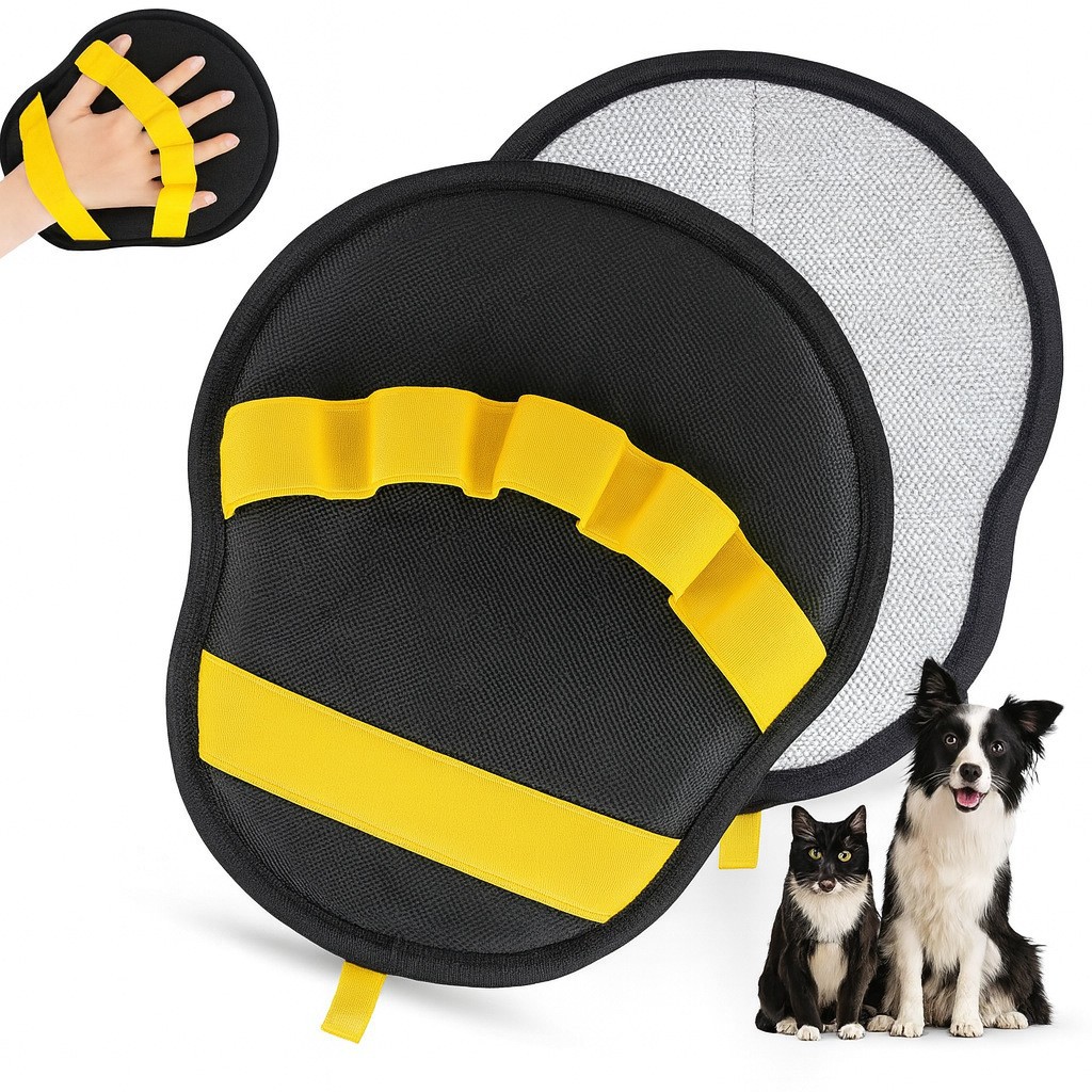Guantes de depilación estática transfronteriza para mascotas cepillo bidireccional de pelo pegajoso depilación artefacto limpio guantes de pelo de gato limpio pelo de gato