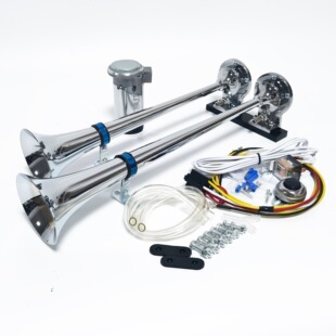 DHKA Aaguan-as048bu spot 12V two-tube electric pump air horn black chrome-plated truck truck horn
