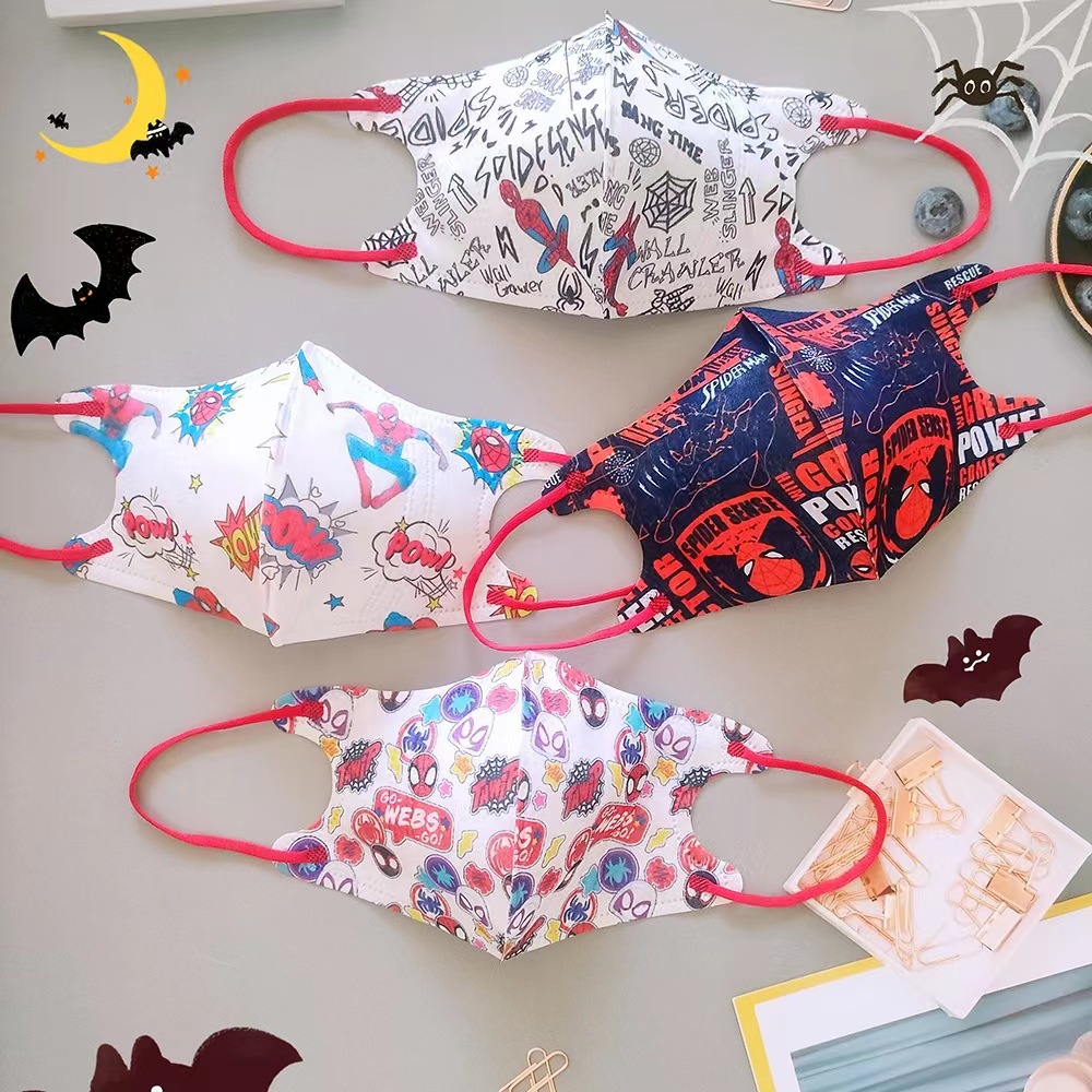 新款蜘蛛侠漫威口罩透气3D儿童口罩立体口罩幼儿园小学生男孩