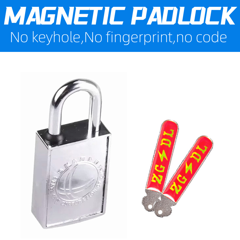 Magnetic Padlock Magnetic Padlock Magnetic Suction Lock Magnetic Induction Padlock Magnetic Strip Lock No Keyhole Anti-Pry