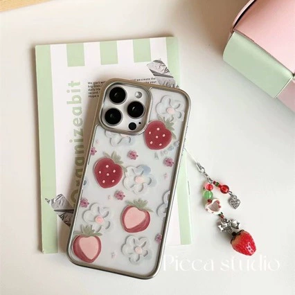 Совместимый с яблоком клубника, чехол для телефона, iPhone 14, 14promax, iphone, 12 штук