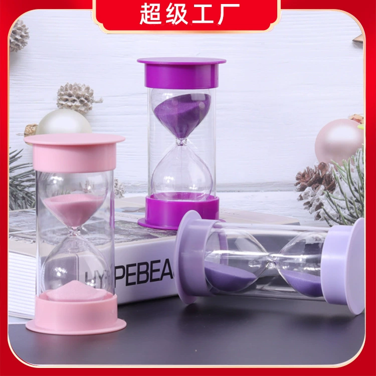 Wholesale creative macaron plastic drop-proof hourglass gift toothbrush small hourglass timer student desktop ornament