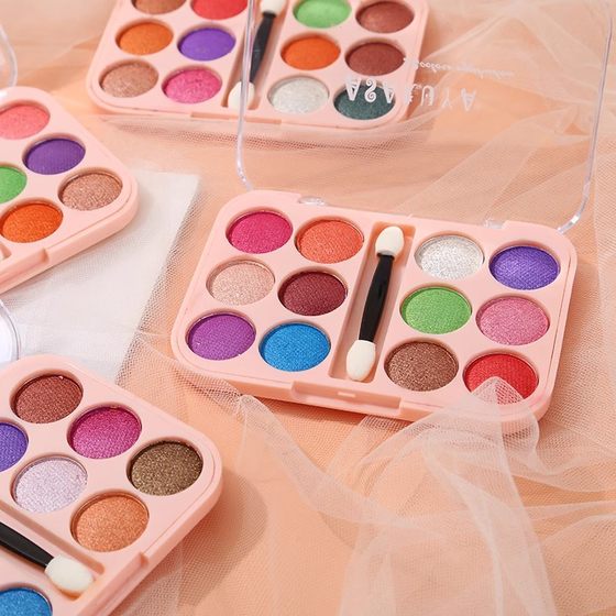 Asareya shiny twelve-color eye shadow stage performance colorful eye shadow plate powder delicate non-flying powder non-dizzy makeup