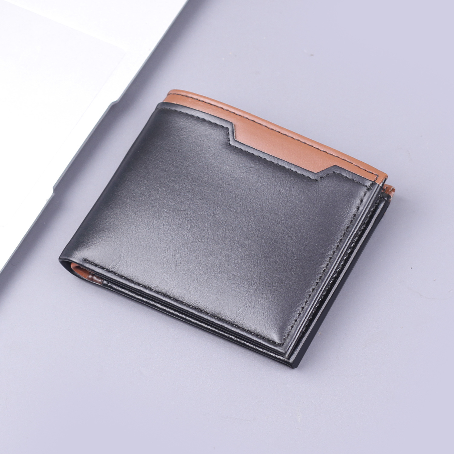 Cartera corta de hombre, bolsa de tarjetas de hombre en una nueva universidad masculina 9 cartera de tarjetas, simple al por mayor