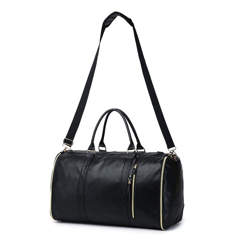 Viajes transfronterizos almacenamiento trajes portátiles impermeables bolsa de viaje de gran capacidad para hombres viajes de negocios bolsa de almacenamiento deportiva PU