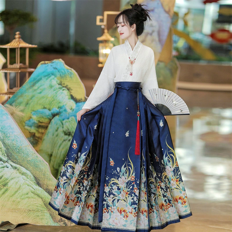 明 锦 Набор Hanfu женский 2024 новый ежедневный коммутирующий новый китайский национальный стиль