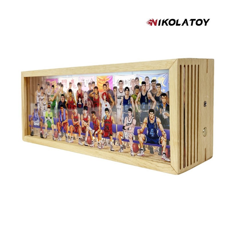 NIKOLATOY フィギュアアニメーションフルシリーズ周辺立体絵画家族ポートレート無垢材額縁装飾装飾品|undefined