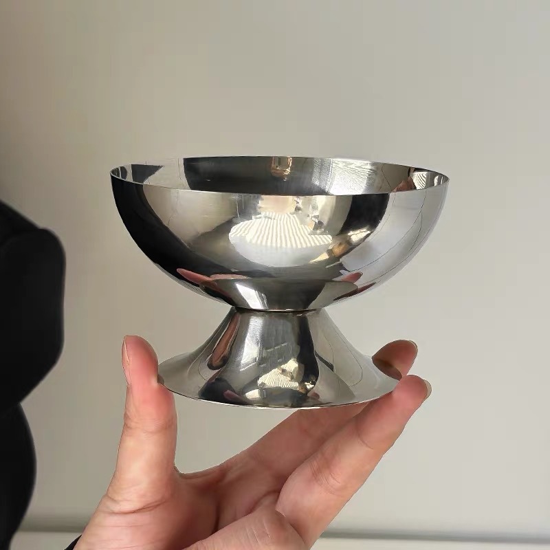 High quality wineglass stainless steel for ice cream, for karaoke bars, 200 ml 3