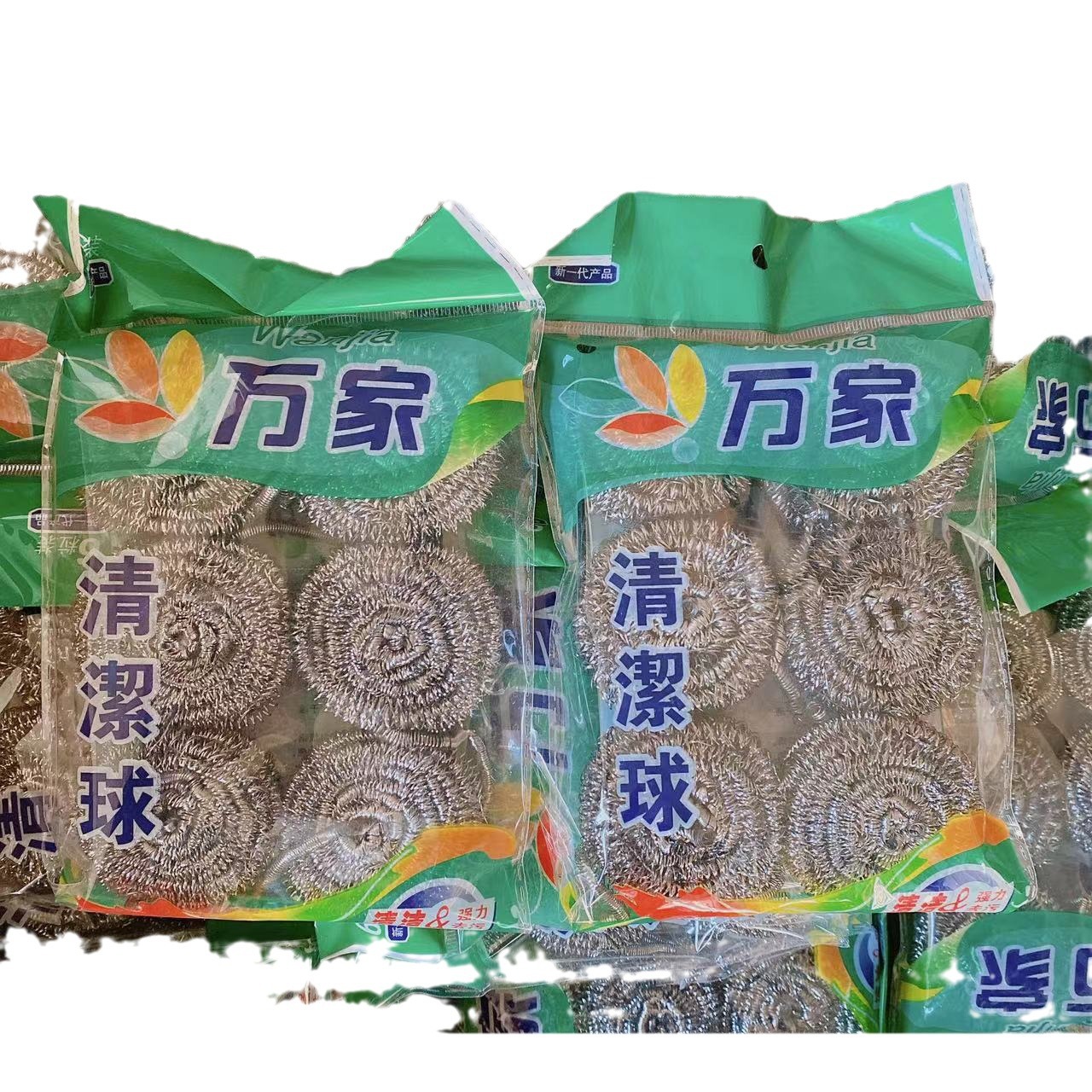Wanjia bola de acero Bola de limpieza hogar 10G 6 pack sin óxido cocina herramientas de limpieza olla plato cepillo sin seda
