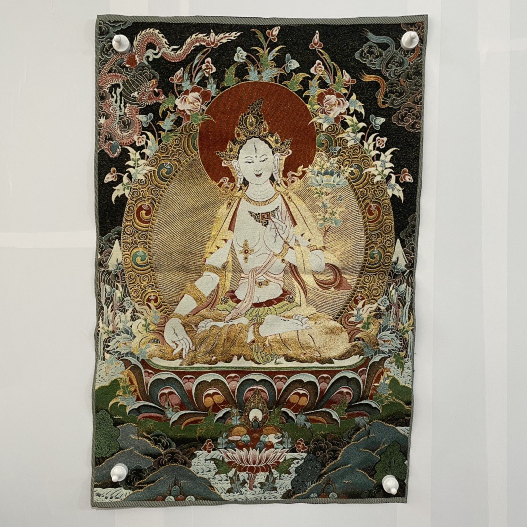화이트 어머니 자수 Thangka (125290)