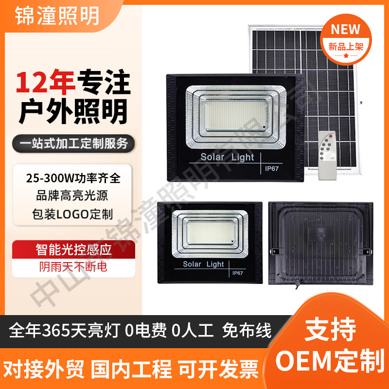 Solar Flood Light Outdoor Waterproof Intelligent Induction Household Huimin Treasure Bowl Flood Light Cross-border Flood Light