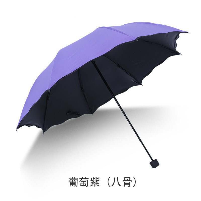 【新款】雨伞晴雨伞遮阳加厚晴雨两用太阳折叠三折伞手动美观实用|undefined