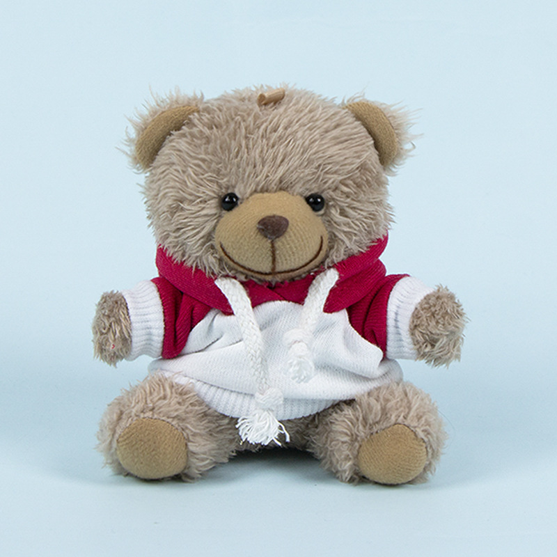 Lindo osito llavero colgante regalo creativo muñecas de peluche vestidas osito de peluche colgante de mochilas escolares para parejas
