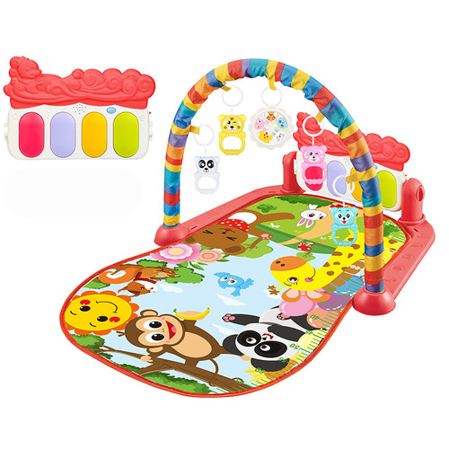 Infant and Toddler Music Pedal Piano Fitness Frame for 0-12 Month Baby Crawling Mat Amazon Cross-border Toys