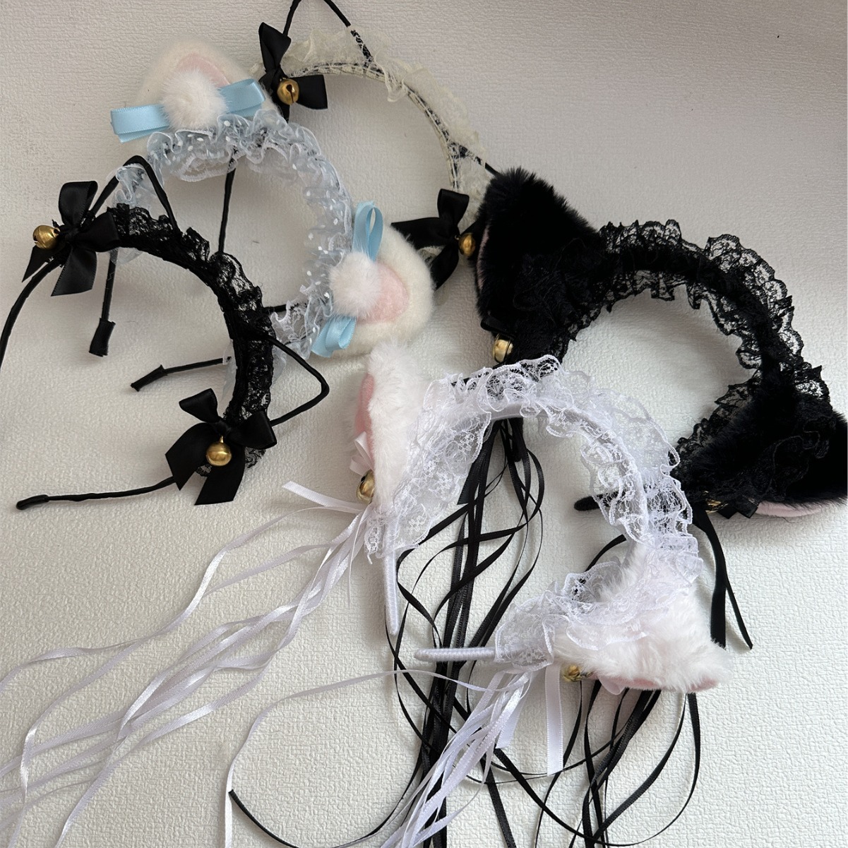 Cartoon Animal Ears Hair Accessories Halloween Headwear Fox Ears Headband Necklace Lolita Cat Ears