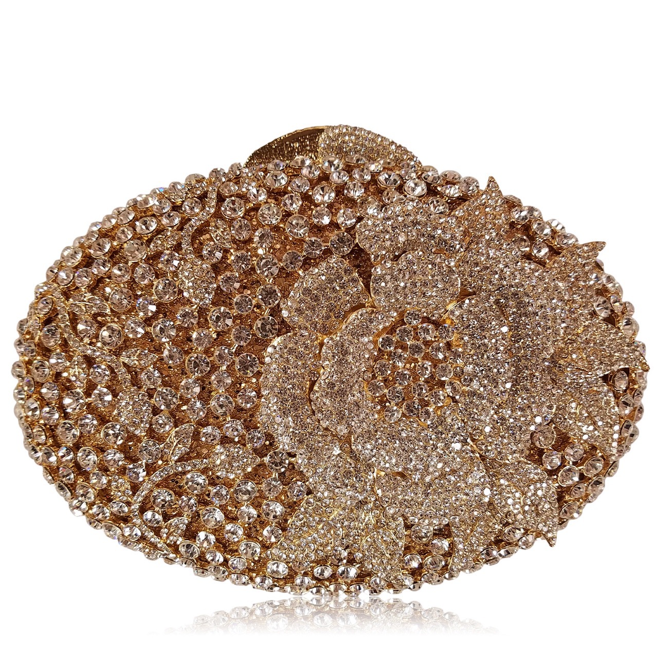 Huevo de ganso, una flor con diamantes, bolsas de cena, bolsas de diamantes transfronterizas, bolsas de joyas, bolsas de mano, bolsas de embrague