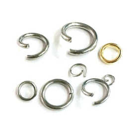 批发开口圈连接圈手工连接环项链闭口圈不锈钢diy饰品钛钢配件