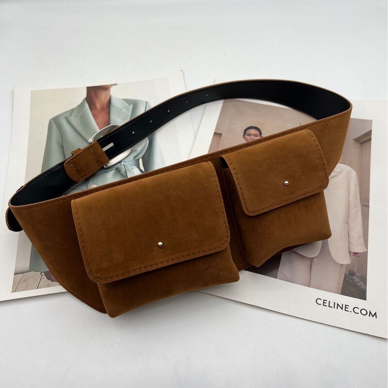 New Fashionable Suede Waist Bag for Women with Skirts, Jeans, Suits, Coats, Girdles, High-End Accessories, Belt Bags, Trendy
